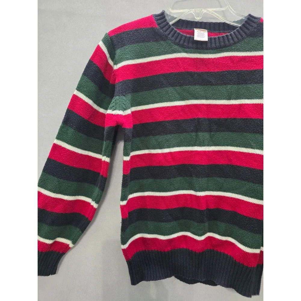 Gymboree Stripes Pullover Knit Holiday Cozy Boys Sweater Medium 7/8
